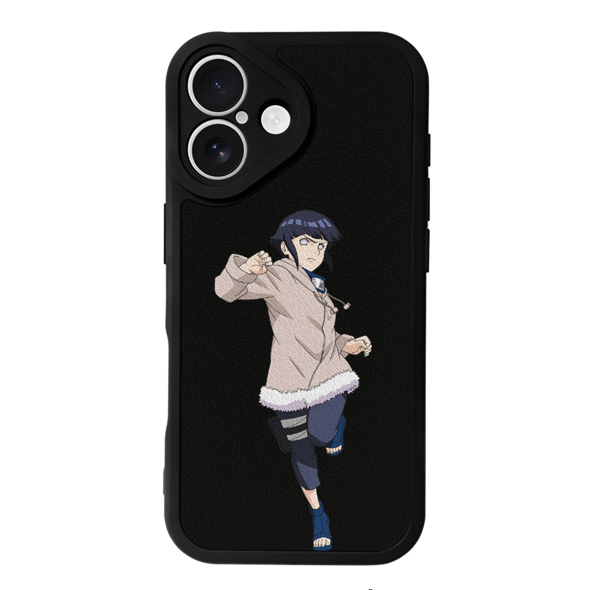 （画像用） NARUTO -ナルト- 日向ヒナタ Hyūga Hinata 【iPhone 16シリーズ対応】シリコンスマホケース（レザー調） 材質：シリコン